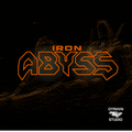Digital cover art for 'Iron Abyss' by OTRHVN Studio, featuring stylized orange text on a dark, wireframe sci-fi background.